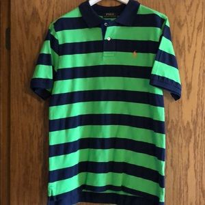 Boys youth striped polo shirt
